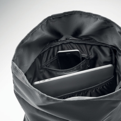 Plecak 600D RPET typu rolltop Czarny MO6998-03 (2)