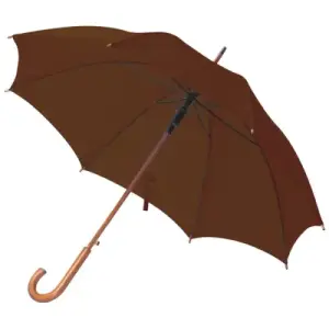 Parasol automatyczny, drewniany NANCY / Brązowy