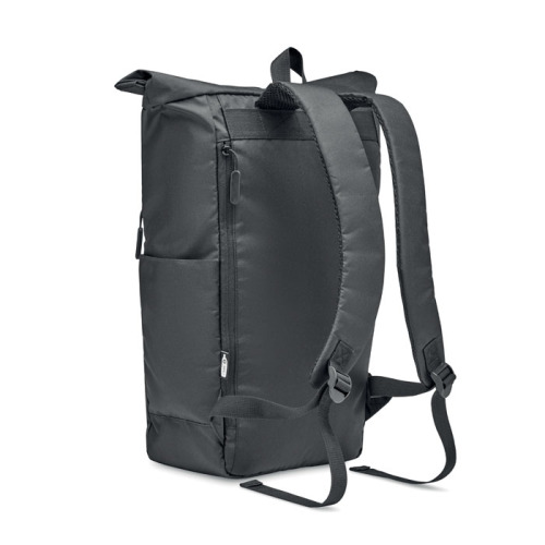 300D RPET plecak typu rolltop Czarny MO2051-03 (2)