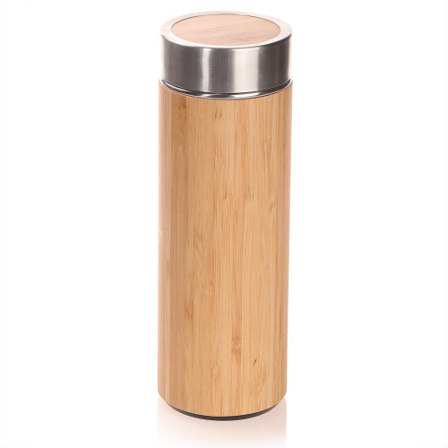 Bambusowy termos 350 ml, posiada sitko zatrzymujące fusy | Christian Drewno V0844-17 (5)