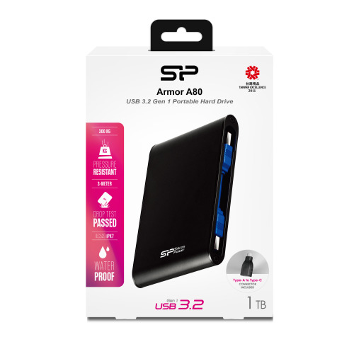 Przenośny dysk USB 3,0 Silicon Power Armor A80 Granatowy EG 820744 1TB (1)