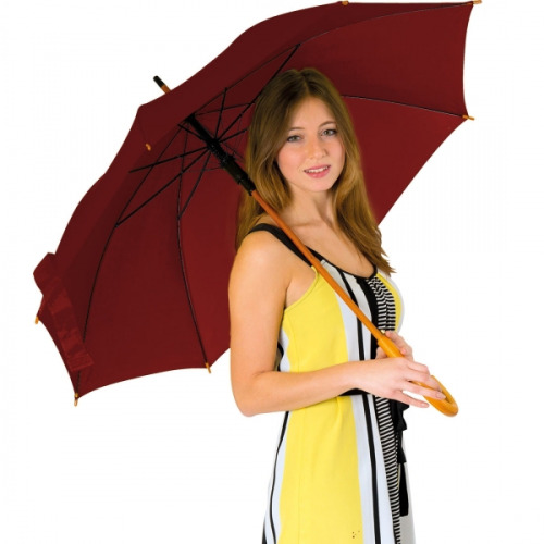 Parasol automatyczny, drewniany NANCY Bordowy 513102 (2)