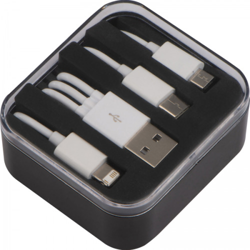 Kabel do ładowania 3w1 BRITTANY Czarny 2078403 