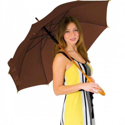 Parasol automatyczny, drewniany NANCY Brązowy 513101 (2)