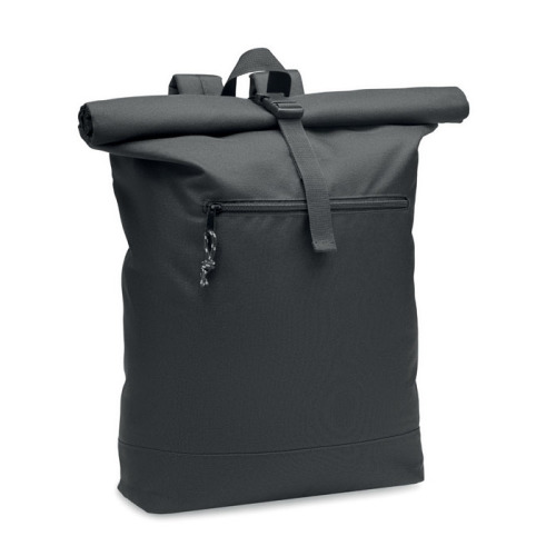 Plecak 600D RPET typu rolltop Czarny MO6998-03 