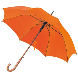 Parasol automatyczny, drewniany NANCY Pomarańczowy