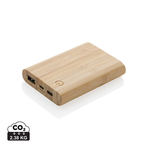 Bambusowy power bank 5000 mAh Brązowy P322.259 