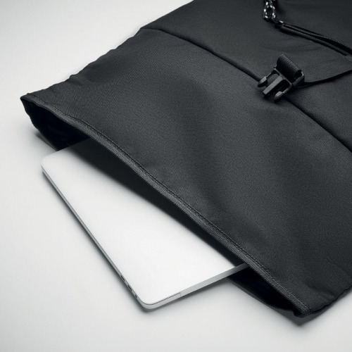 Plecak 600D RPET typu rolltop Czarny MO6998-03 (4)