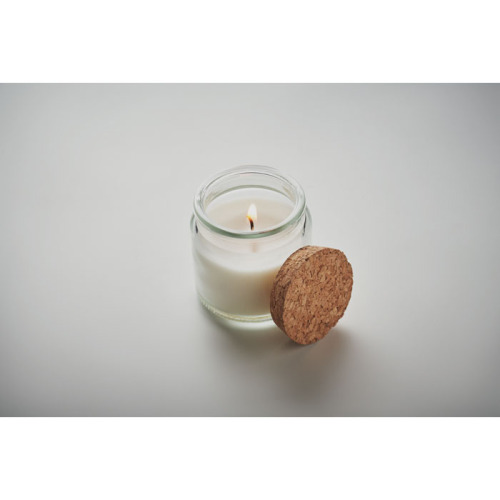Świeca z wosku roślinnego 70gr Bezowy MO2707-13 (3)