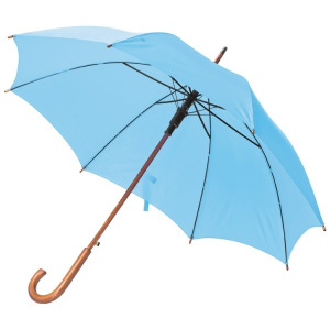 Parasol automatyczny, drewniany NANCY Jasnoniebieski