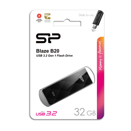 Pendrive Silicon Power B20 USB 3,0 Czarny EG 812003 32GB (1)