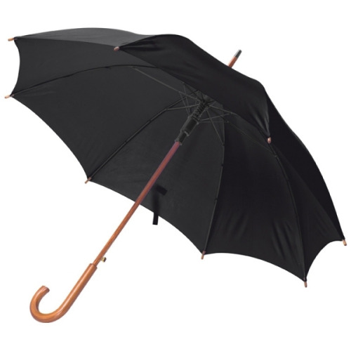 Parasol automatyczny, drewniany NANCY Czarny 513103 